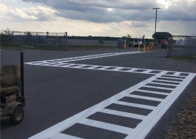 parking lot design and crosswalk layout