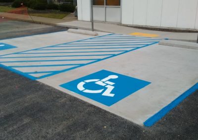 commercial handicap lot line painting & sign example