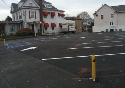 local restaurant line painting lot design