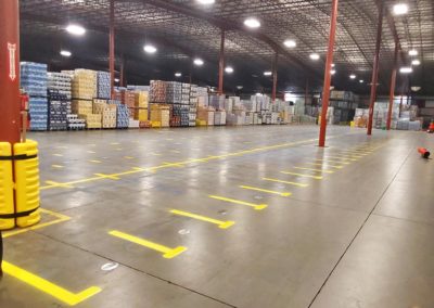 warehouse internal lot design and line painting
