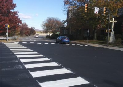 industrial park crosswalk design and line painting striping